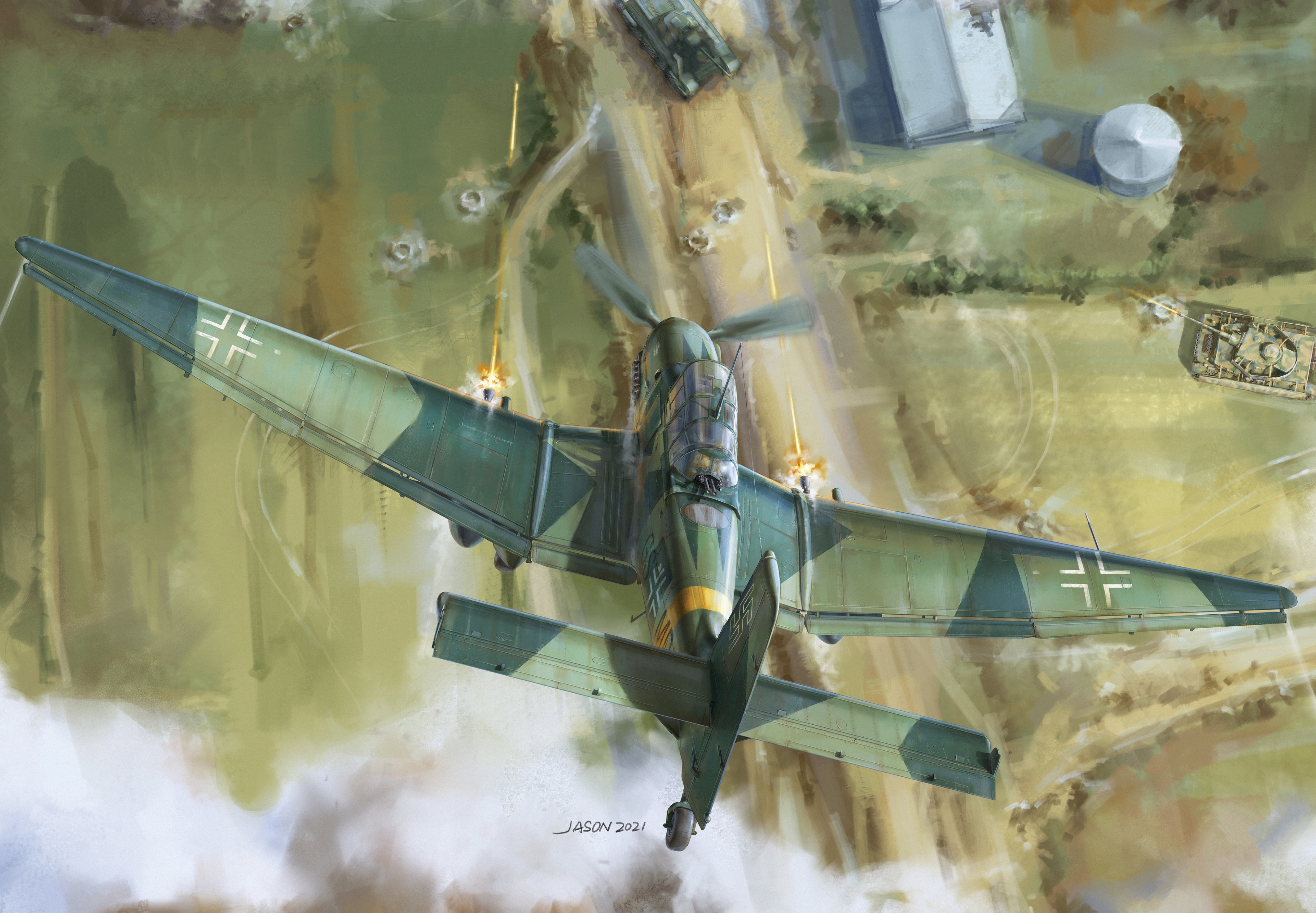 Military Junkers Ju 87 HD Wallpaper | Background Image