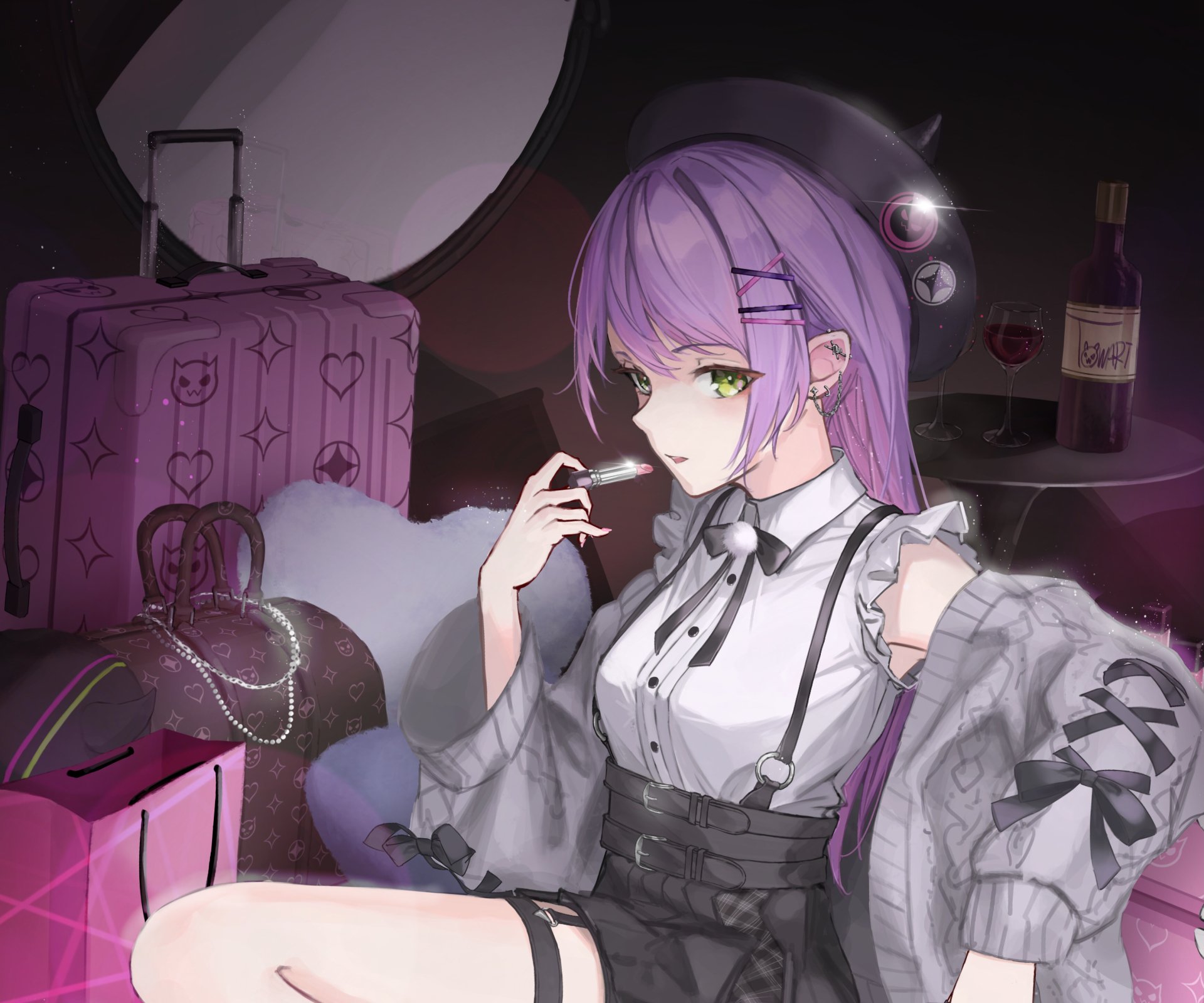 Download Hololive Tokoyami Towa Anime Virtual Youtuber HD Wallpaper