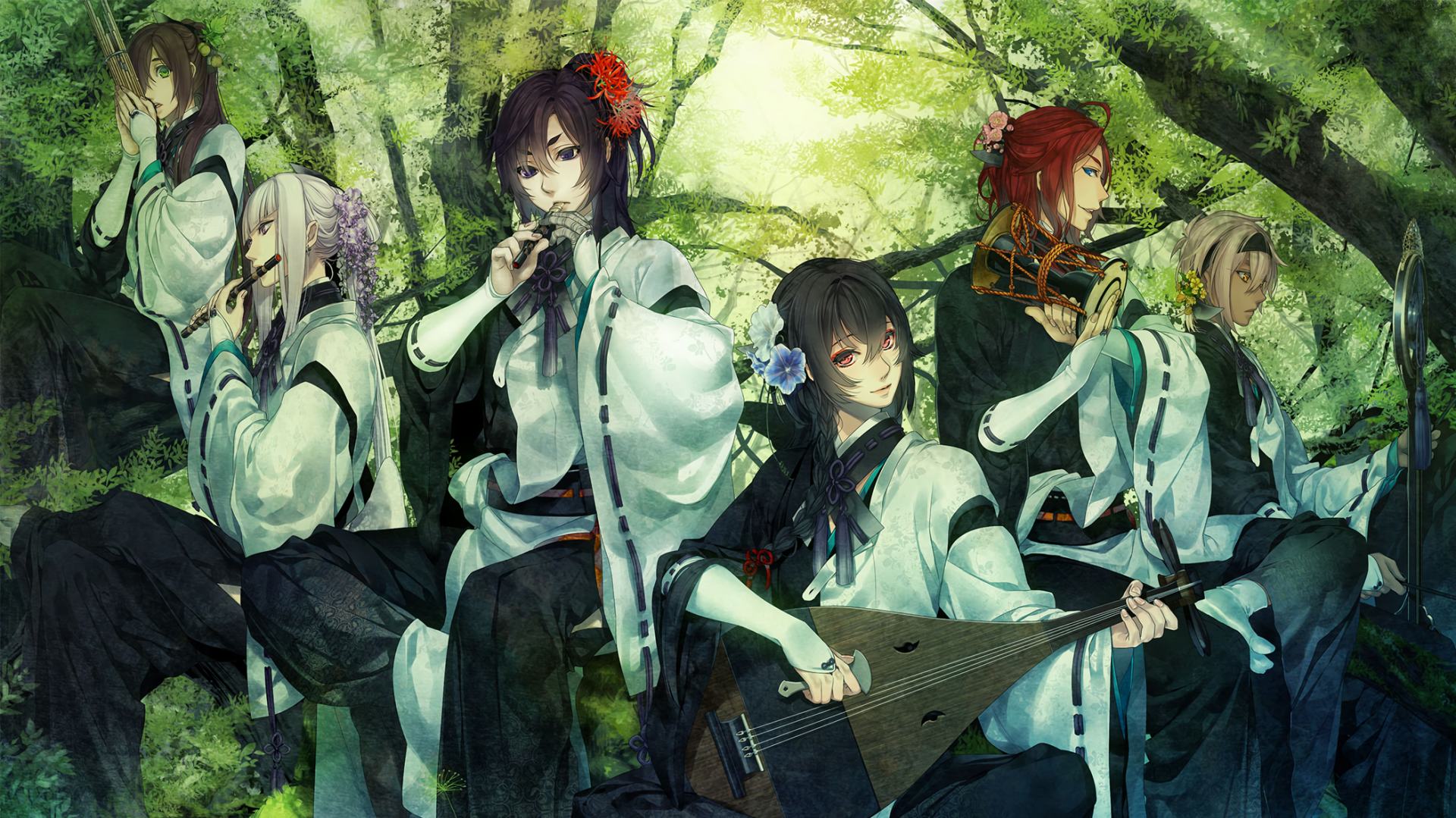 Download Tsuzuramaru (Ken Ga Kimi) Suzukake (Ken Ga Kimi) Sagihara Sakyou Kuroba Saneaki Kei (Ken Ga Kimi) Enishi (Ken Ga Kimi) Video Game Ken Ga Kimi HD Wallpaper