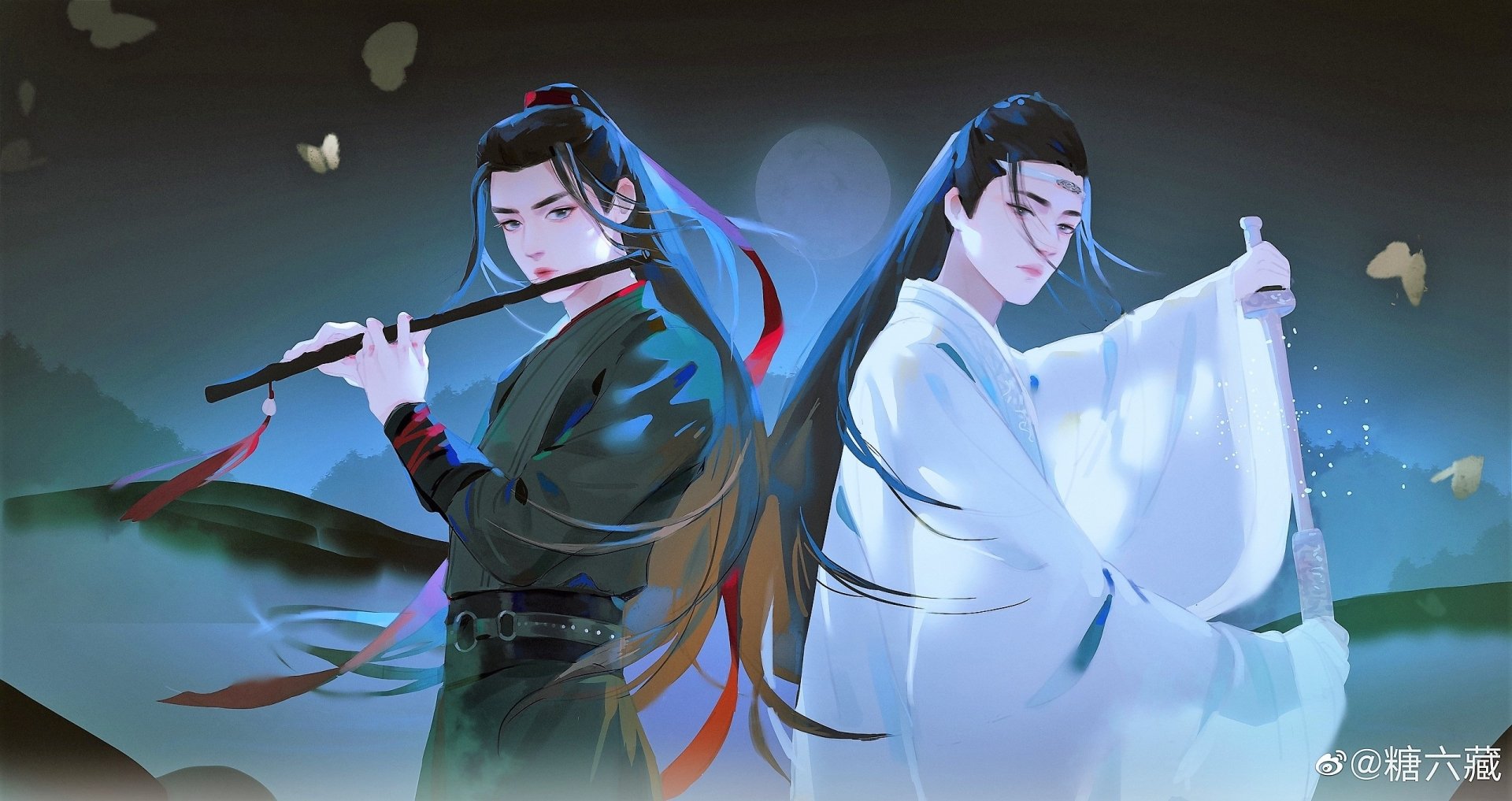 Download Wang Yibo Xiao Zhan Lan Wangji Wei Wuxian TV Show The Untamed HD Wallpaper