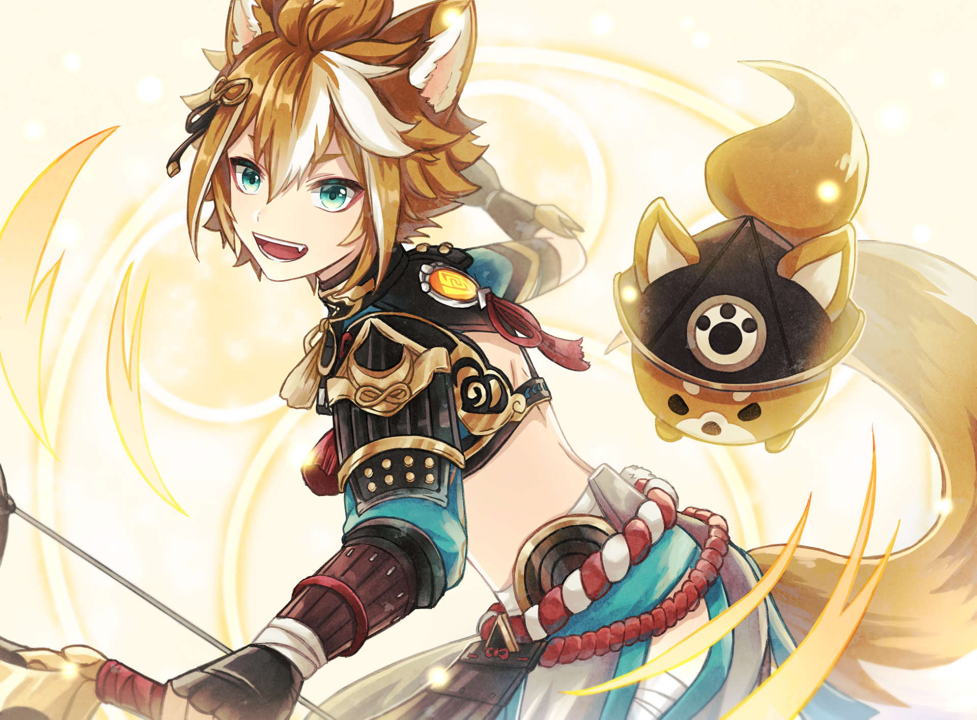 Download Taroumaru (Genshin Impact) Gorou (Genshin Impact) Video Game Genshin Impact HD Wallpaper by su34ma