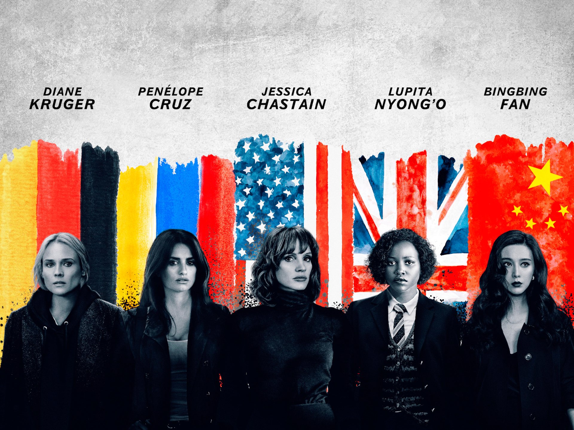 Download Fan Bingbing Lupita Nyong'o Diane Kruger Jessica Chastain Penelope Cruz Movie The 355 HD Wallpaper