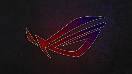 Asus ROG logo displayed in a sleek design on an 8K Ultra HD PC desktop wallpaper background, highlighting cutting-edge technology branding.