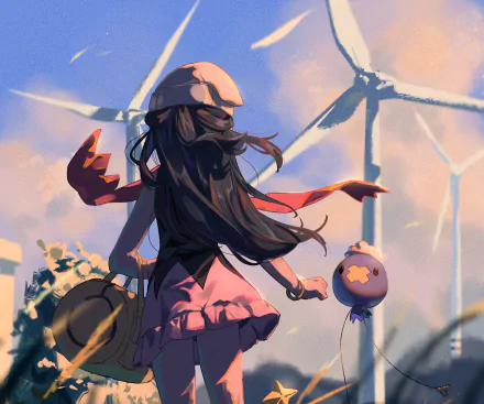 Dawn (Pokémon) Drifloon (Pokémon) Anime Pokemon HD Desktop Wallpaper | Background Image