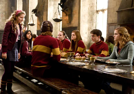 Afshan Azad Padma Patil Jessie Cave Bonnie Wright Ginny Weasley Daniel Radcliffe Harry Potter Emma Watson Hermione Granger Rupert Grint Ron Weasley Lavender Brown movie Harry Potter and the Half-Blood Prince HD Desktop Wallpaper | Background Image