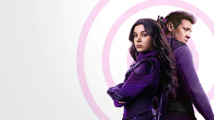 Kate Bishop Jeremy Renner Hailee Steinfeld Clint Barton TV Show Hawkeye HD Desktop Wallpaper | Background Image