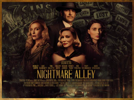 Toni Collette Rooney Mara Bradley Cooper Cate Blanchett movie Nightmare Alley HD Desktop Wallpaper | Background Image
