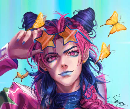 Stone Ocean (Jojo's Bizarre Adventure) Jolyne Cujoh Anime Jojo's Bizarre Adventure HD Desktop Wallpaper | Background Image