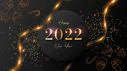 Happy New Year holiday New Year 2022 HD Desktop Wallpaper | Background Image