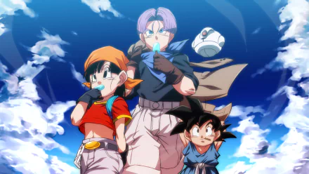 Giru (Dragon Ball) Trunks (Dragon Ball) Pan (Dragon Ball) Goku Anime Dragon Ball GT HD Desktop Wallpaper | Background Image