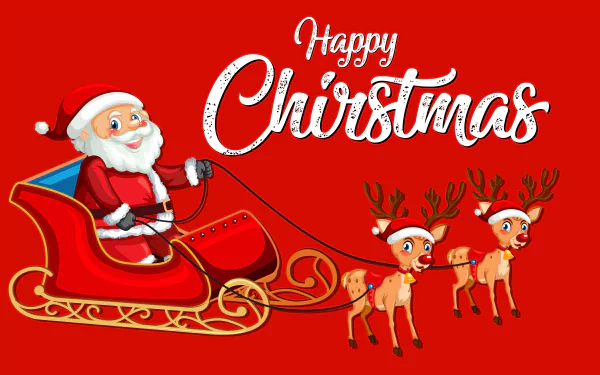 sleigh Santa holiday Christmas HD Desktop Wallpaper | Background Image