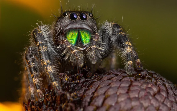 macro Animal jumping spider HD Desktop Wallpaper | Background Image