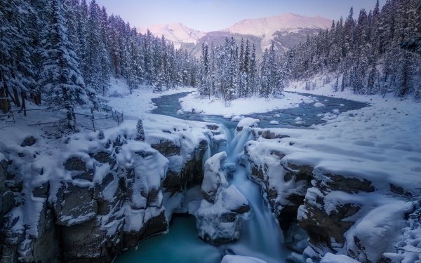 Earth Winter Canada River HD Wallpaper | Background Image