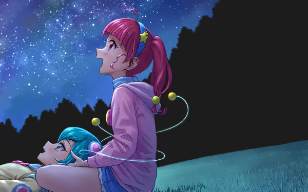 Hoshina Hikaru Lala Hagoromo Anime Star☆Twinkle Precure HD Desktop Wallpaper | Background Image