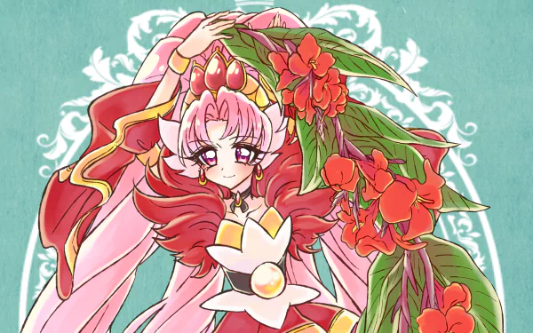 Cure Scarlet Akagi Towa Anime Go! Princess Pretty Cure HD Desktop Wallpaper | Background Image