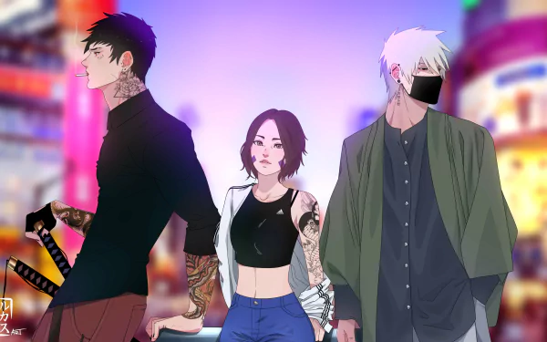 Adidas Obito Uchiha Kakashi Hatake Rin Nohara Anime Naruto HD Desktop Wallpaper | Background Image