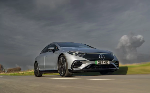 Mercedes-Benz EQS 450 AMG Line vehicle Mercedes-Benz EQS HD Desktop Wallpaper | Background Image