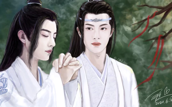 Xiao Zhan Wang Yibo Wei Wuxian Lan Wangji TV Show The Untamed HD Desktop Wallpaper | Background Image