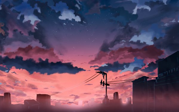 Anime Sky Sunset HD Wallpaper | Background Image