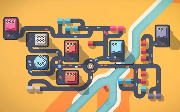 video game Mini Motorways HD Desktop Wallpaper | Background Image