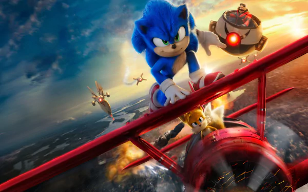 Doctor Eggman Miles 'Tails' Prower Sonic the Hedgehog movie Sonic The Hedgehog 2 HD Desktop Wallpaper | Background Image