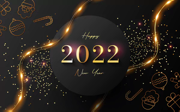 Happy New Year holiday New Year 2022 HD Desktop Wallpaper | Background Image