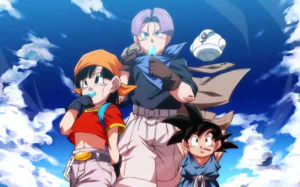 Giru (Dragon Ball) Trunks (Dragon Ball) Pan (Dragon Ball) Goku Anime Dragon Ball GT HD Desktop Wallpaper | Background Image