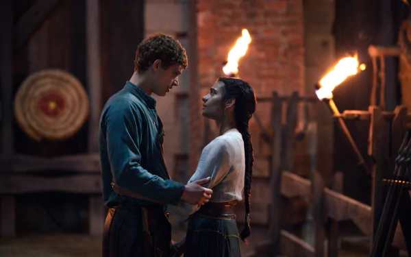 Egwene Al'Vere Madeleine Madden Rand Al'Thor Josha Stradowski TV Show The Wheel of Time HD Desktop Wallpaper | Background Image