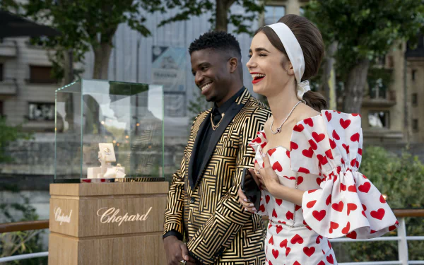 Lily Collins TV Show Emily in Paris HD Desktop Wallpaper | Background Image