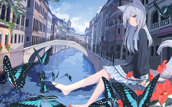 Anime Girl Canal HD Wallpaper | Background Image