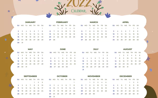  2022 Calendar by Harisankar Sahoo