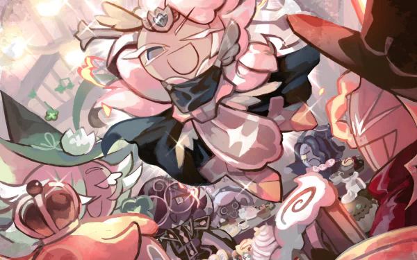 Clover Cookie (Cookie Run) Rye Cookie (Cookie Run) Madeleine Cookie (Cookie Run) Licorice Cookie (Cookie Run) Espresso Cookie (Cookie Run) video game Cookie Run: OvenBreak HD Desktop Wallpaper | Background Image