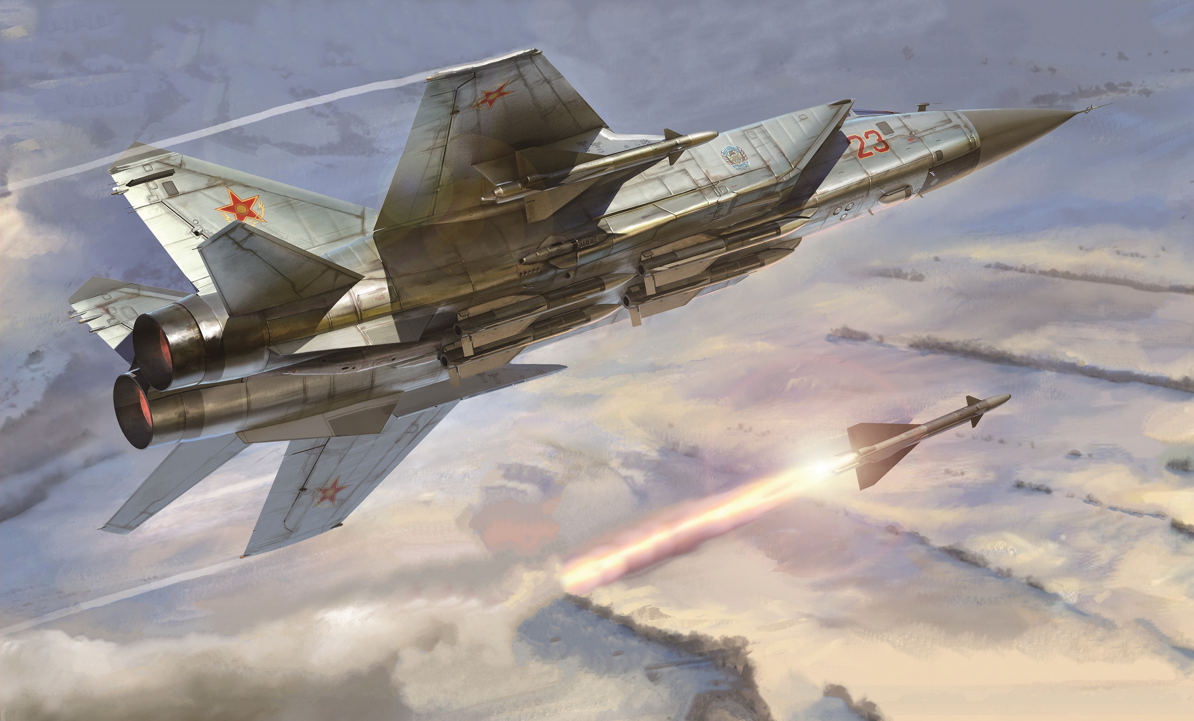 Download Warplane Jet Fighter Military Mikoyan MiG-31 4k Ultra HD Wallpaper