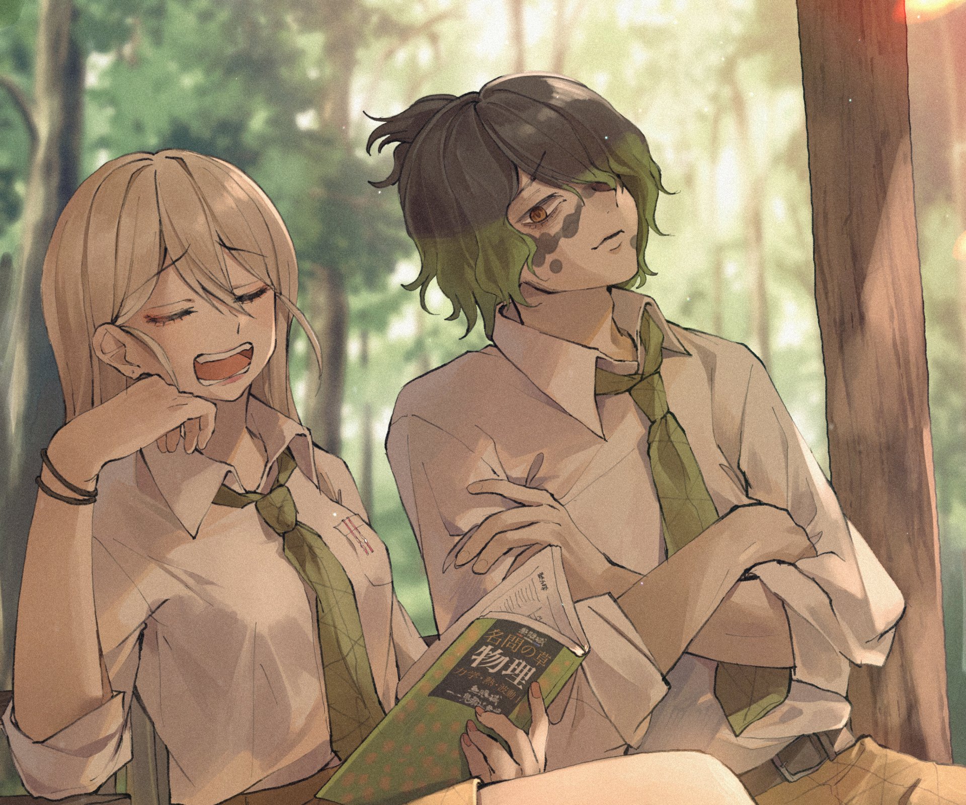 Download Daki (Demon Slayer) Gyutaro (Demon Slayer) Anime Demon Slayer: Kimetsu No Yaiba HD Wallpaper