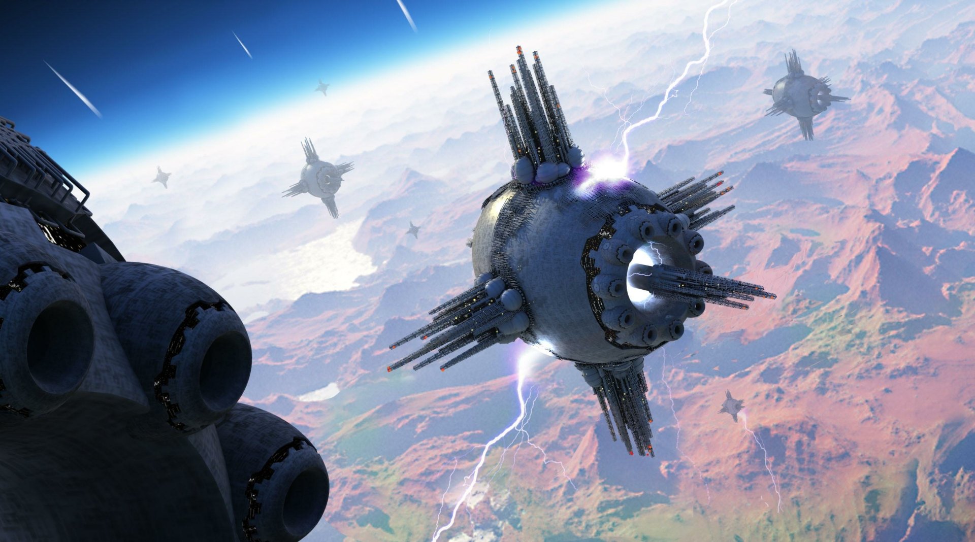 Download Sci Fi Spaceship HD Wallpaper by Fred Gambino