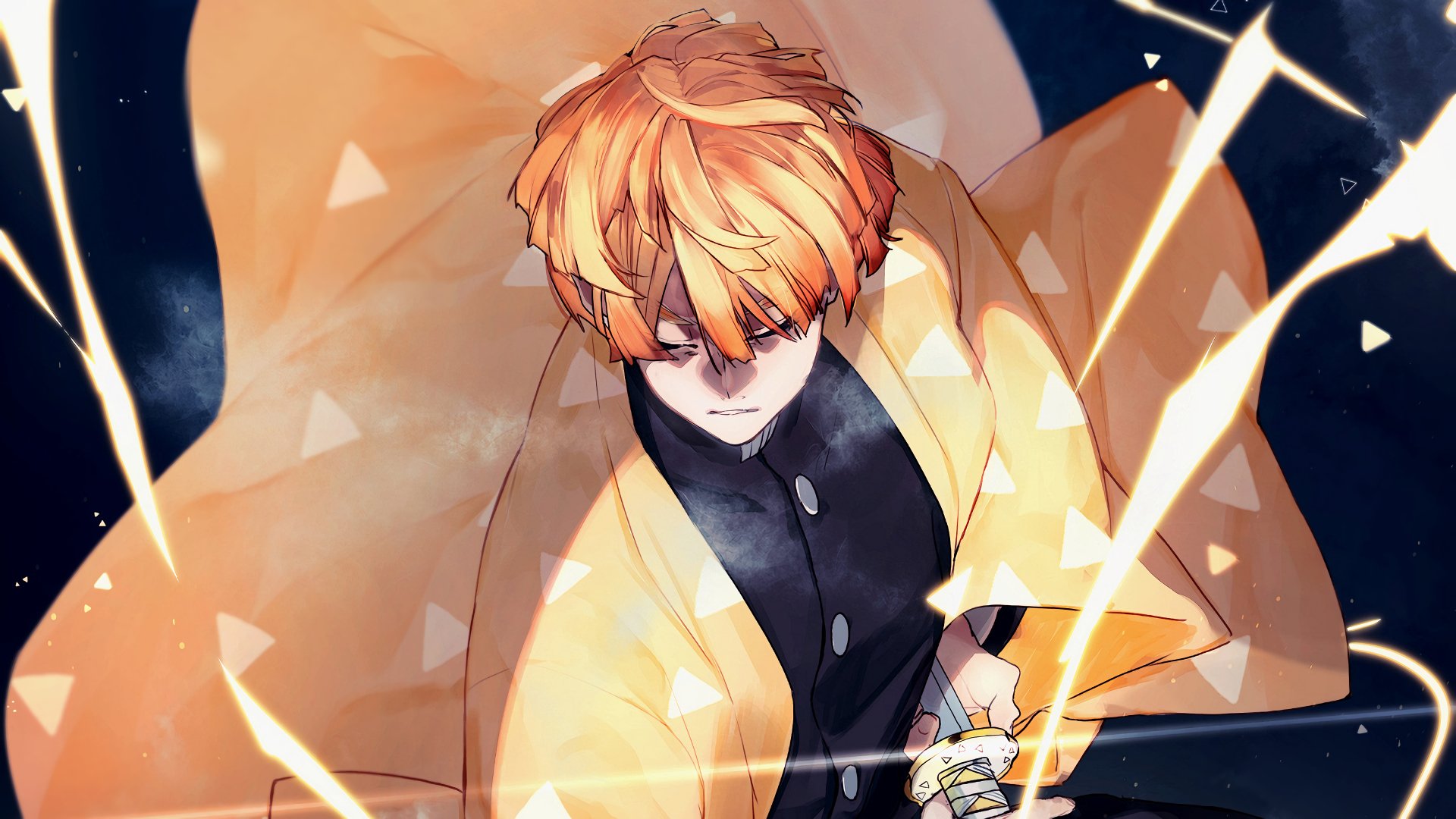 Download Zenitsu Agatsuma Anime Demon Slayer: Kimetsu No Yaiba 4k Ultra HD Wallpaper