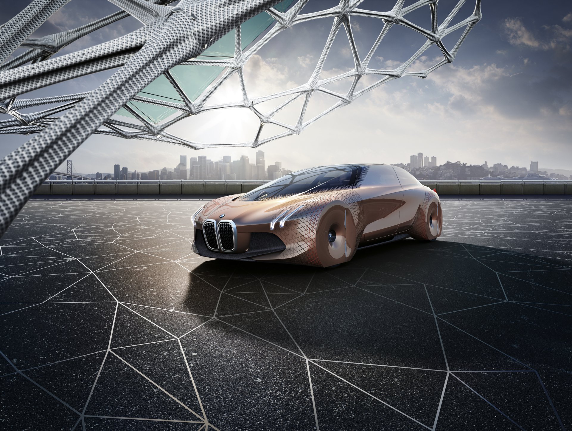 Download Concept Car Vehicle BMW Vision Next 100 HD Wallpaper