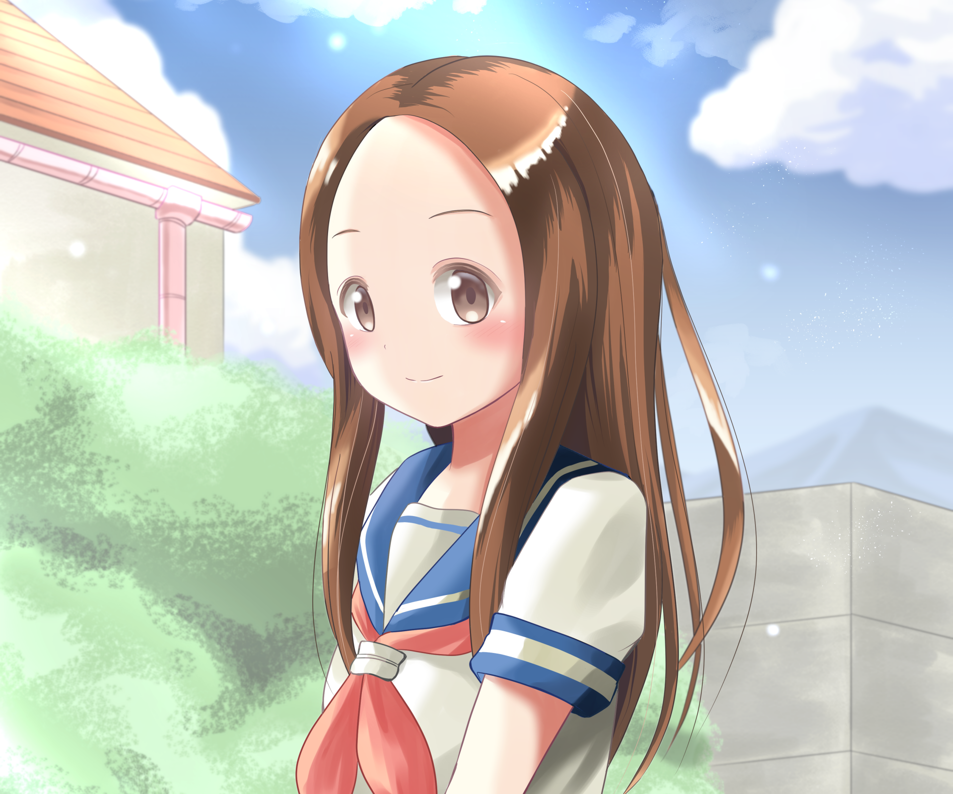 Download Takagi (Karakai Jouzu No Takagi-san) Anime Teasing Master Takagi-san HD Wallpaper by ザキヲ