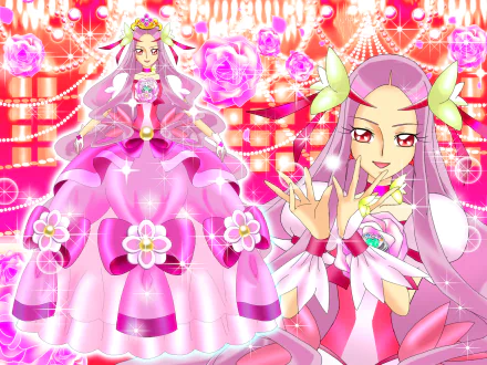 Kaoruko Hanasaki Cure Flower Anime Heartcatch Precure! HD Desktop Wallpaper | Background Image
