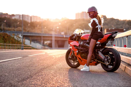 Kawasaki Ninja ZX-6R woman Girls & Motorcycles HD Desktop Wallpaper | Background Image