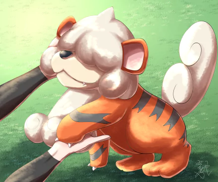 Growlithe (Pokémon) video game Pokémon Legends: Arceus HD Desktop Wallpaper | Background Image