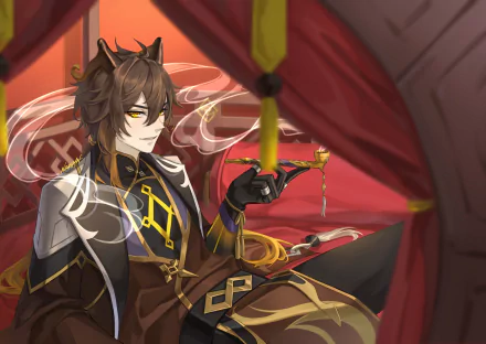 Zhongli (Genshin Impact) video game Genshin Impact HD Desktop Wallpaper | Background Image