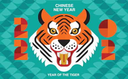 Year of the Tiger holiday Chinese New Year HD Desktop Wallpaper | Background Image