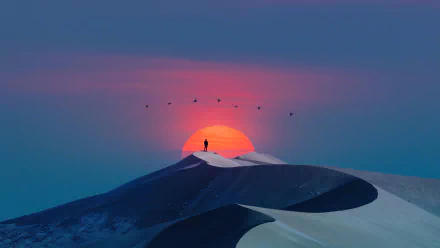 sand dune desert artistic sunset HD Desktop Wallpaper | Background Image