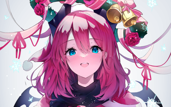 Anime Girl Pink Hair Blue Eyes HD Wallpaper | Background Image