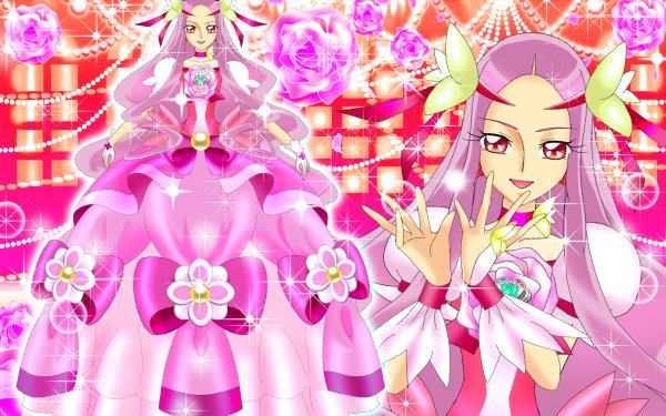 Anime Heartcatch Precure! Cure Flower Kaoruko Hanasaki HD Wallpaper | Background Image