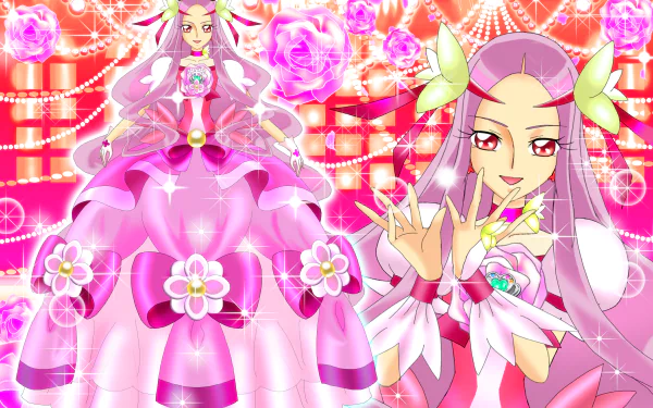 Kaoruko Hanasaki Cure Flower Anime Heartcatch Precure! HD Desktop Wallpaper | Background Image