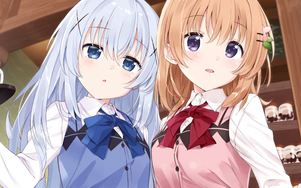 Chino Kafū Cocoa Hoto Anime Is the Order a Rabbit HD Desktop Wallpaper | Background Image