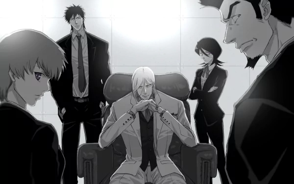 Jūshirō Ukitake kaien shiba Rukia Kuchiki Sentarō Kotsubaki kiyone kotetsu Anime Bleach HD Desktop Wallpaper | Background Image