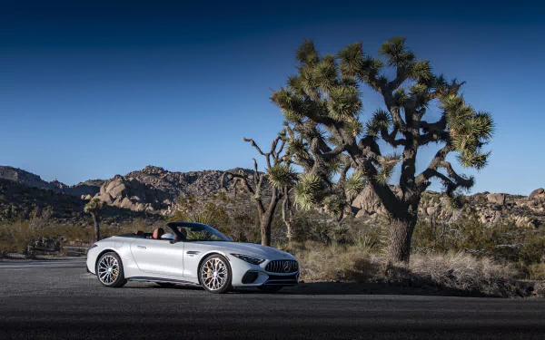 cabriolet Mercedes-AMG SL 55 4MATIC vehicle Mercedes-AMG SL HD Desktop Wallpaper | Background Image